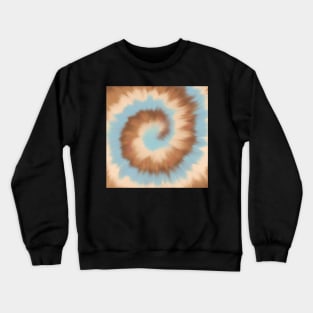 Blue and Brown Tie Dye Crewneck Sweatshirt